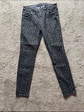 Black Patterned Women's Jeans